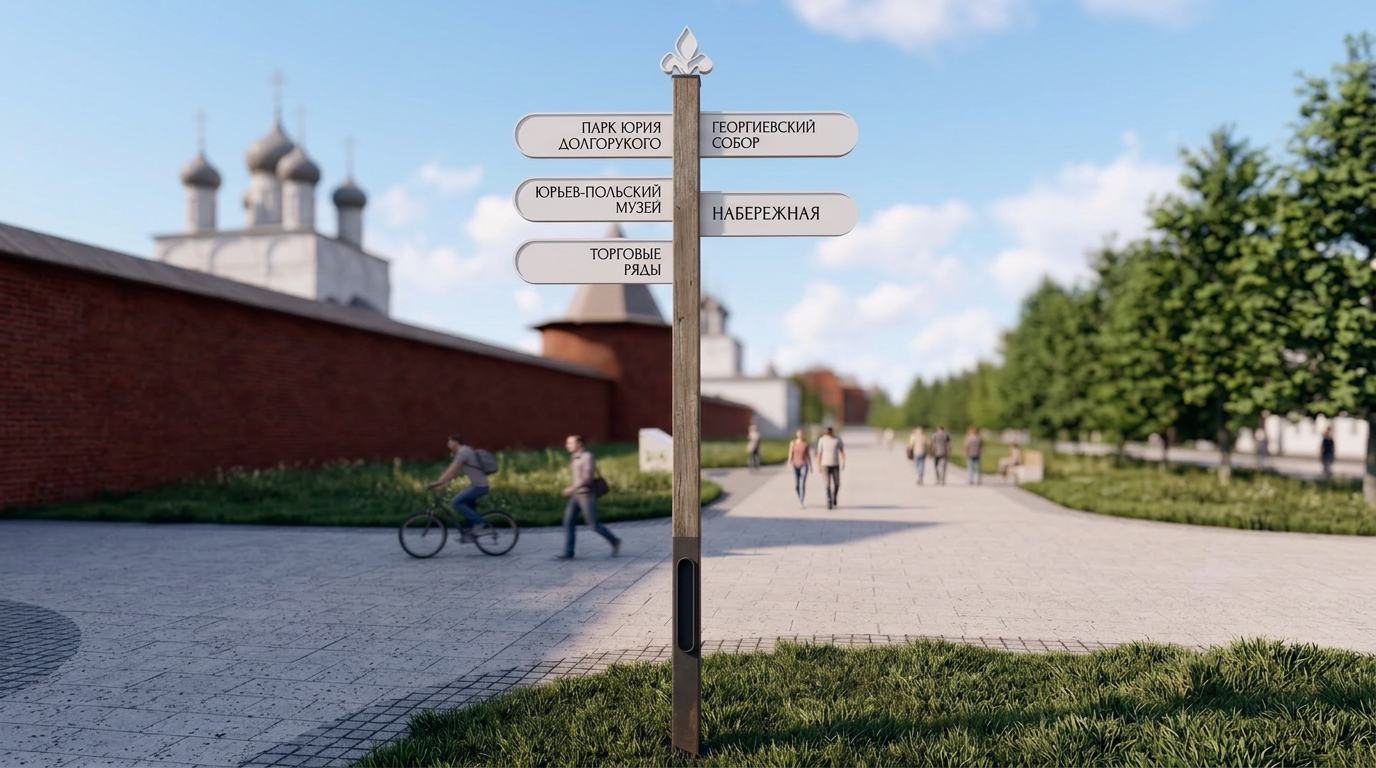 Модульный городской указатель в Юрьеве-Польском